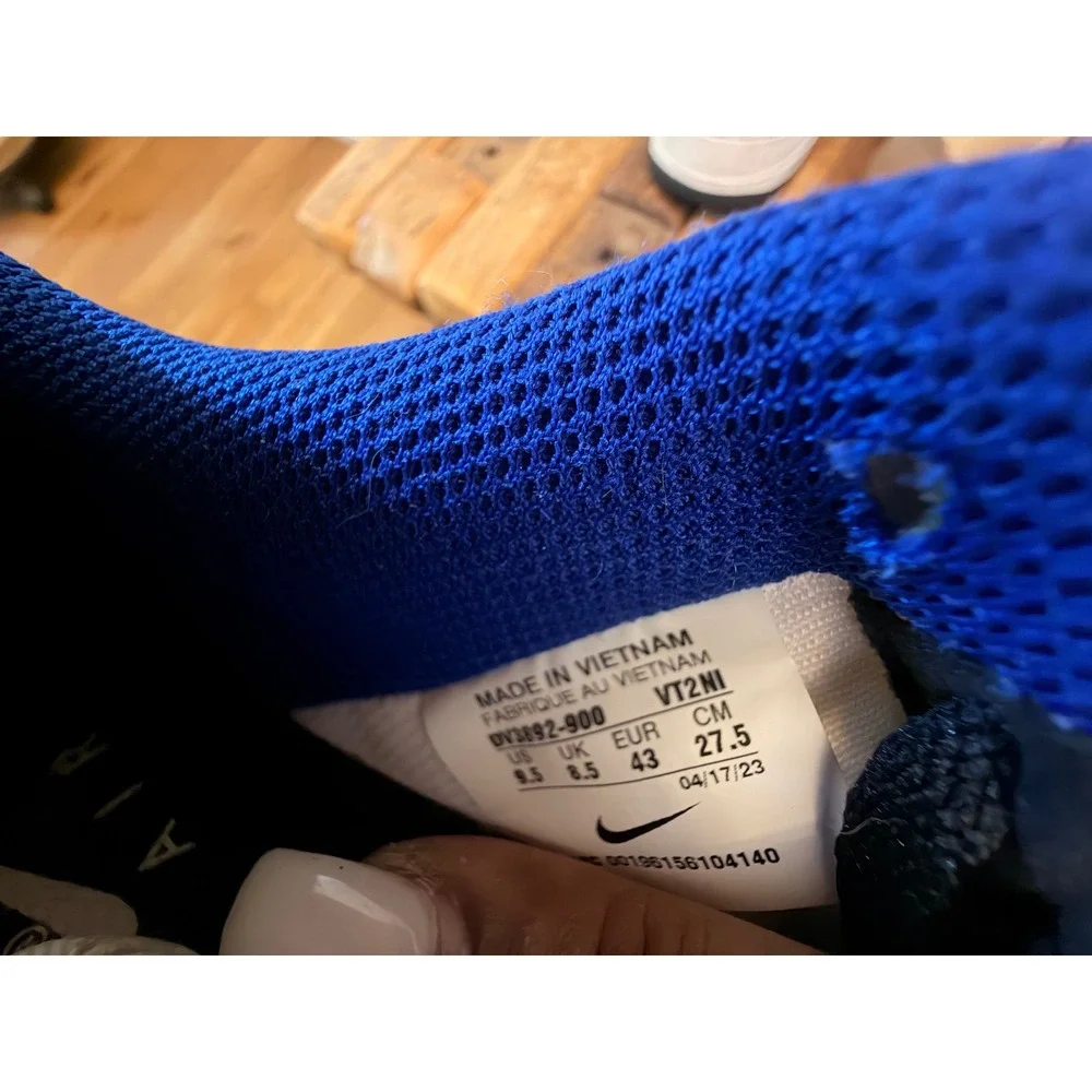 Nike Air Force 1 Low 9.5 Blue White Black DV3892-900 Leather Sneakers